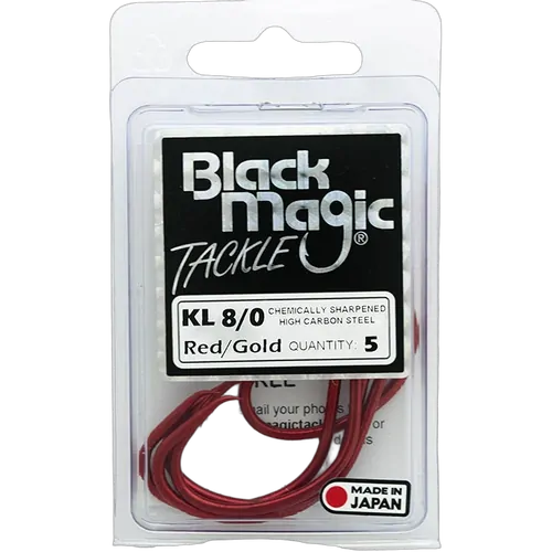 Black Magic KL Red 8/0 Hook Economy Pack (5)