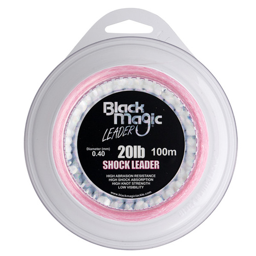 Black Magic Pink Shock Leader 20LB