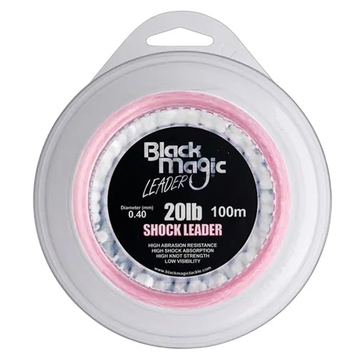 Black Magic Pink Shock Leader 20LB