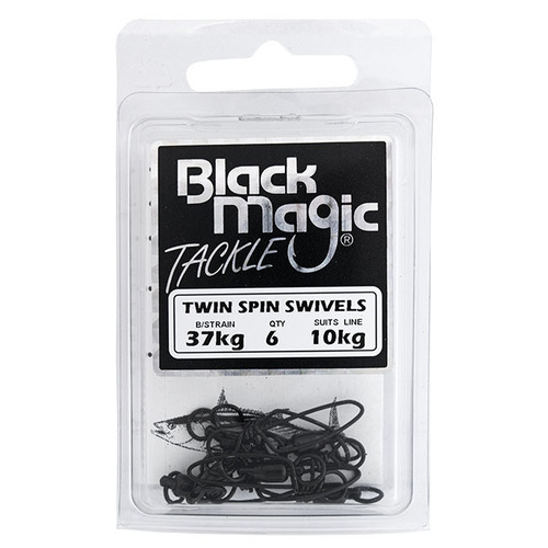 Black Magic 10KG Twin Spin Swivel (37KG BS) Pack (6)