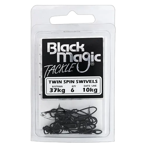 Black Magic 10KG Twin Spin Swivel (37KG BS) Pack (6)