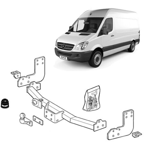 Brink Towbar European for Volkswagen LT 28-35 (05/1999 - 07/2006), MERCEDES-BENZ Sprinter (02/1996 - 06/2018), Volkswagen LT35 - LT50 (05/1999 - 07/20