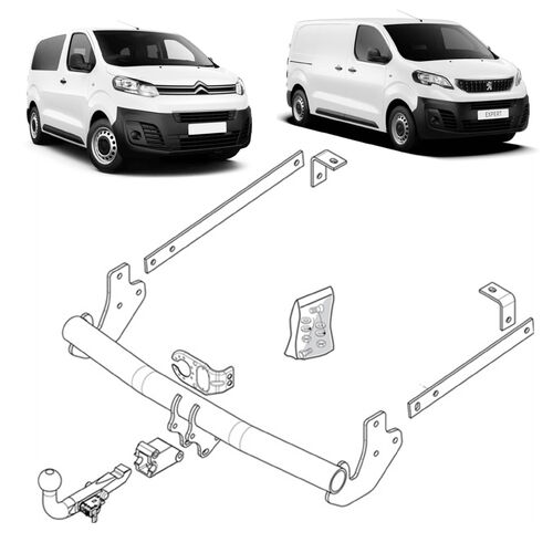 Brink Towbar European for Fiat Scudo (04/2008 - 10/2015), Peugeot Expert (01/2007 - 05/2016), Citroen Dispatch (01/2007 - 05/2016)