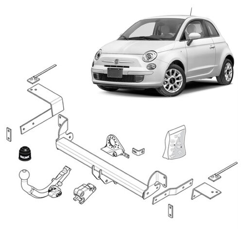 Brink Towbar European for Fiat 500 (07/2007 - on), Fiat 500C (09/2009 - on), 500 C (09/2009 - on)