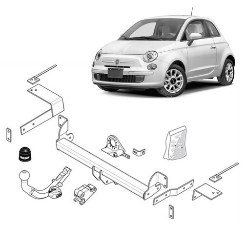 Brink Towbar to suit Fiat 500C (09/2009 - on), 500 C (09/2009 - on), Fiat 500 (07/2007 - on)