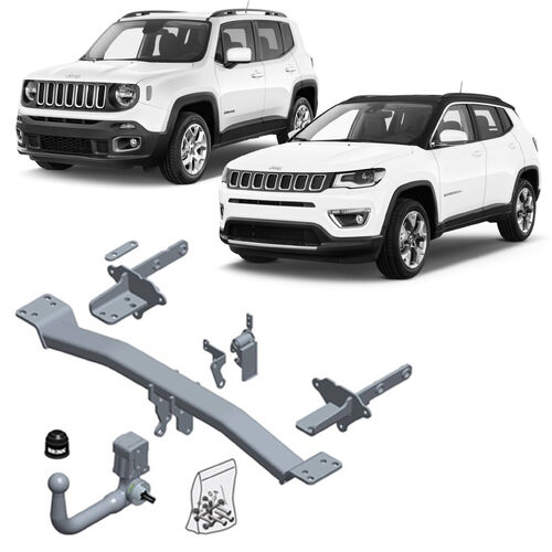 Brink Towbar European for Jeep Compass (12/2016 - on), Fiat 500X (09/2014 - on), Jeep Renegade (07/2014 - 02/2020)