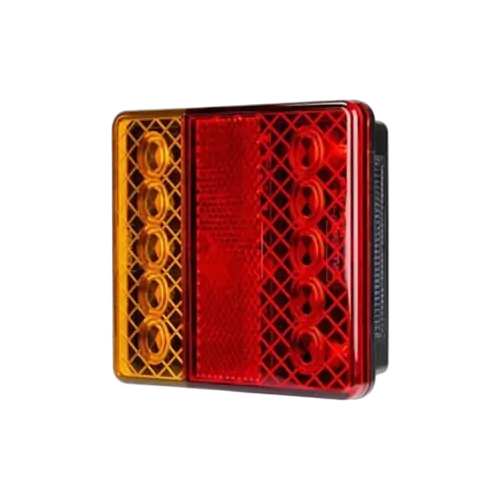 Roadvision LED Rear Combination Lamp 10-30V Stop/Tail/Ind/Ref/Lic Surface Mount 100 x 100mm Single Blister with Lic