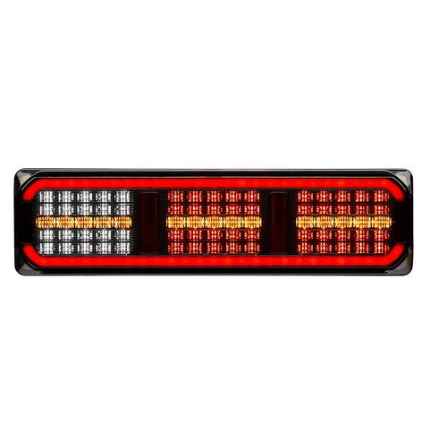 Roadvision LED Rear Combination Lamp 10-30V Stop/Tail/Ind/Rev/Ref Glowtech Tail 390x105x39mm