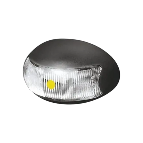 Roadvision 10-30V 2 LED Oval 60 X 37MM Clear Lens Black Base 0.5MT Cable Blister Pack