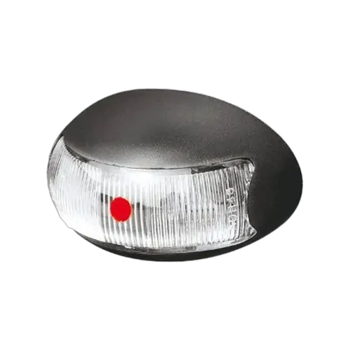 Roadvision 10-30V 2 LED Oval 60 X 37mm Clear Lens Black Base 2.5MT Cable Blister Pack