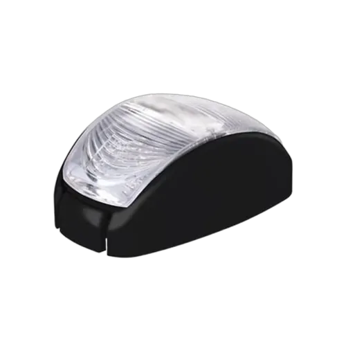 Roadvision 10-30V 2 LED Oval 60 X 35MM Clear Lens Black Base 2.5m Cable Blister Pack