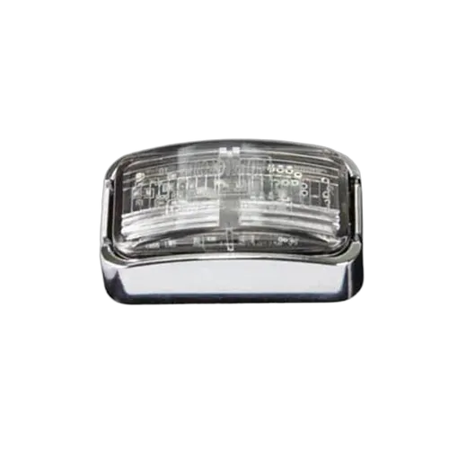 Roadvision Clearance Light LED Red BR7 Series 10-30V 50x25mm Clear Lens Chrome Fixed Mount 0.5m Cable