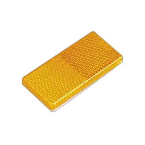 Roadvision Reflector Amber Rect. BRREF Series Self Adhesive 65 x 30 x 8mm Twin Pack