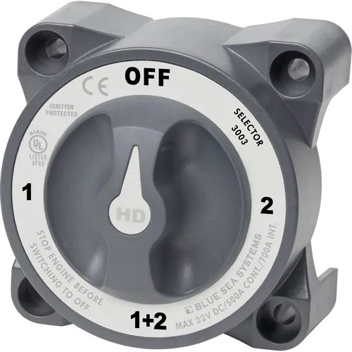 Blue Sea Systems Hd-Series Heavy Duty Selector Battery Switch With Afd