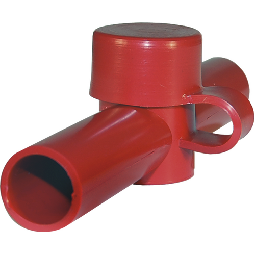 Cable Cap Dual Entry Red