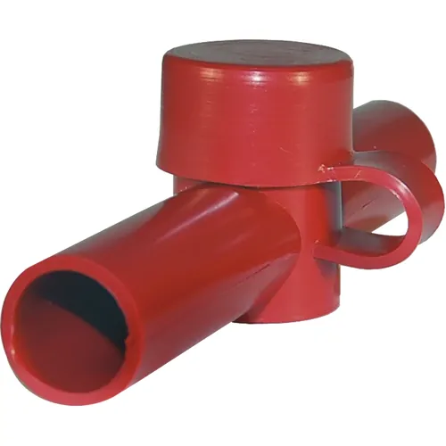 Cable Cap Dual Entry Red