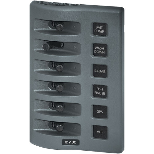 Blue Sea Systems Weatherdeck 12V Dc Waterproof Switch Panel - 6 Position