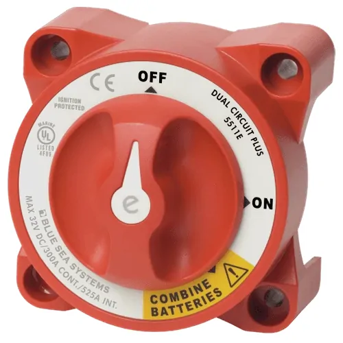 Blue Sea Systems E-Series Dual Circuit Plus Battery Switch