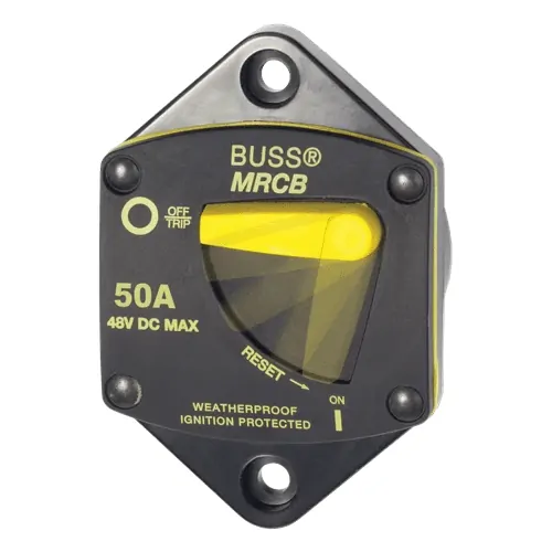 Blue Sea Systems Panel Mount 187-Series Circuit Breakers 50A