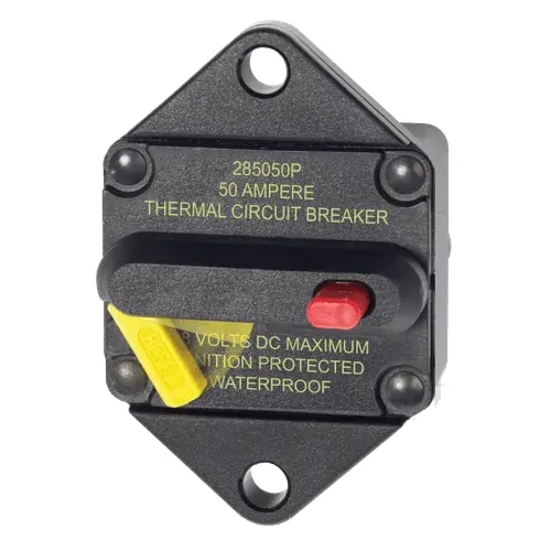 Blue Sea Systems Panel Mount 285-Series Circuit Breakers 50A