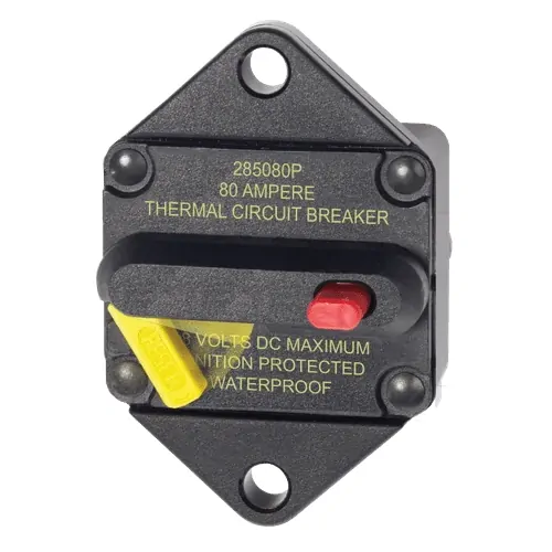 Blue Sea Systems Panel Mount 285-Series Circuit Breakers 80A