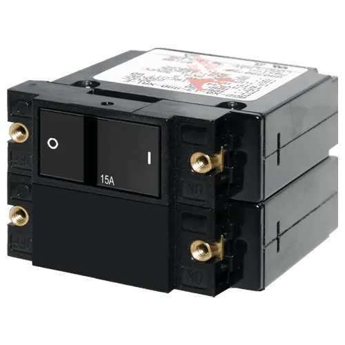 Blue Sea Systems A-Series Rocker Circuit Breaker - Double Pole 15A