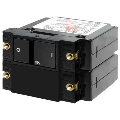 Blue Sea Systems A-Series Rocker Circuit Breaker - Double Pole 16A