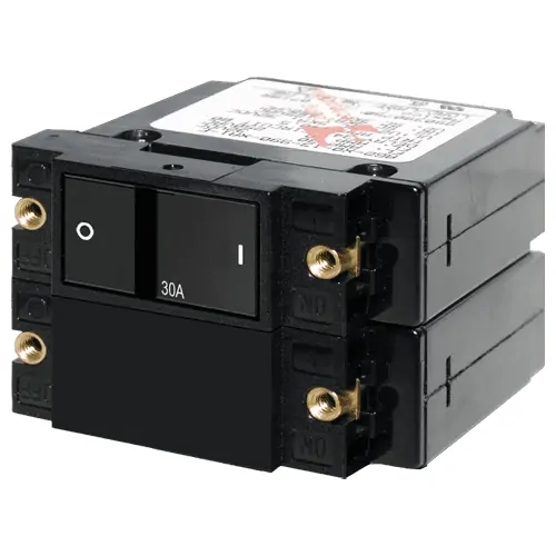 Blue Sea Systems A-Series Rocker Circuit Breaker - Double Pole 30A