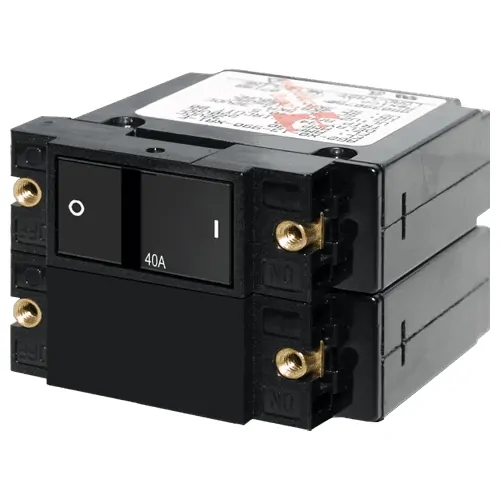 Blue Sea Systems A-Series Rocker Circuit Breaker - Double Pole 40A