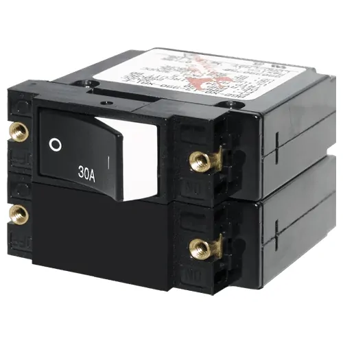Blue Sea Systems A-Series Rocker Circuit Breaker - Double Pole 30A