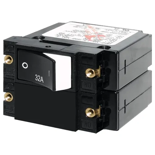 Blue Sea Systems A-Series Rocker Circuit Breaker - Double Pole 30A