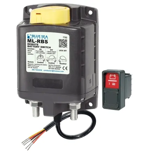 Blue Sea Systems Ml-Rbs Remote Battery Switch With Manual Control - 24V Dc 500A