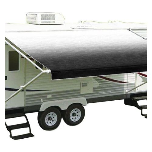 Carefree Fiesta Roll Out Awnings W/ Black Springs (No Arms) - Black Shale Fade [Size: 10ft Black]