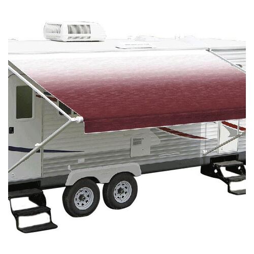 Carefree Fiesta Roll Out Awnings (No Arms) - Burgundy Shale Fade [Size: 11ft Burgundy]