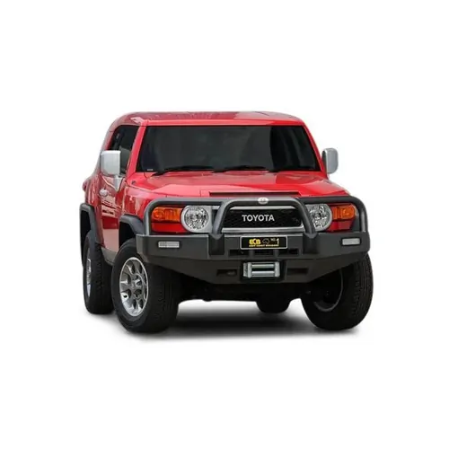 ECB Winch Compatible Big Tube Bar to Suit Toyota FJ Cruiser 2010-Onwards Black Ripple