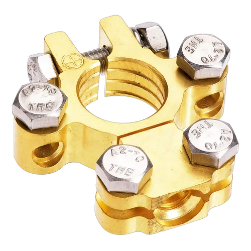 Projecta Forged Brass Saddle With Dual Auxiliary - Positive Terminal (Blister 1)