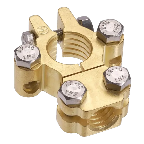 Projecta Forged Brass Heavy Duty Saddle With Dual Auxiliary - Positive Terminal (Blister 1)