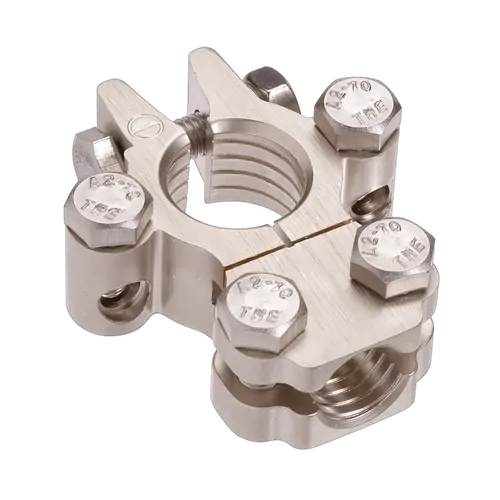 Projecta Satin Forged Brass Heavy Duty Saddle With Dual Auxiliary - Negative Terminal (Blister 1)