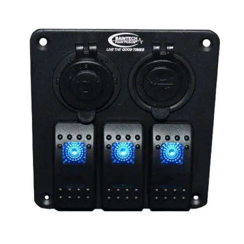 Baintech 3 Way Switch Panel (Blue LED)
