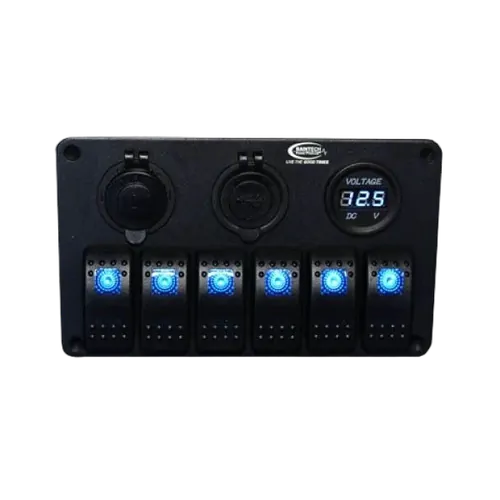Baintech 6 Way Switch Panel (Blue LED)