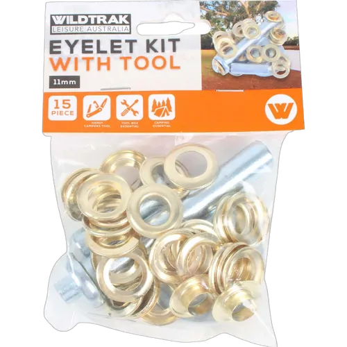Wildtrak Eyelet Kit 15Pce With Tool 11Mm Dia Ac Cc0025