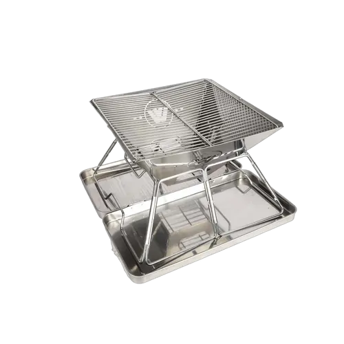 Wildtrak Frontier 360 S/Steel Fold Bbq Firepit 42 X 36.5 X 35Cm W Bag