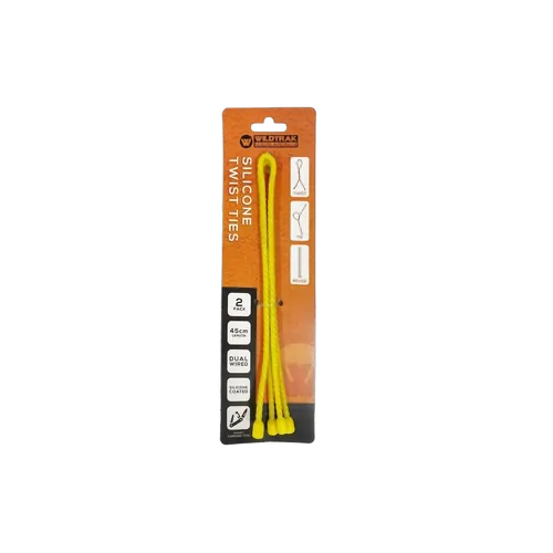 Wildtrak Silicone Reusable Ties 5Mmx45Cm Set Of 2