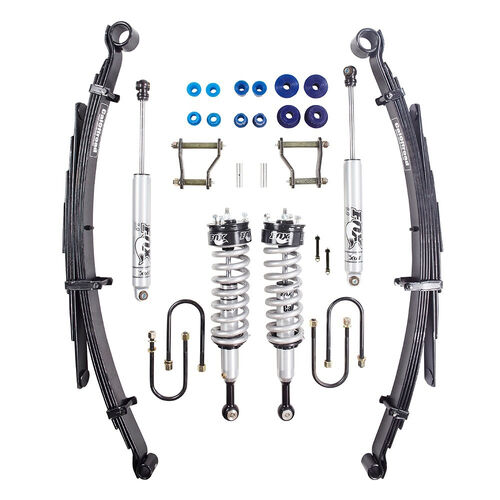 Fox 4x4 Lift Kit Tour Pack, 3 INCH Lift, Coil Spring (Light Duty), Leaf Spring (Medium Duty) to suit Toyota Hilux N80 2015 on