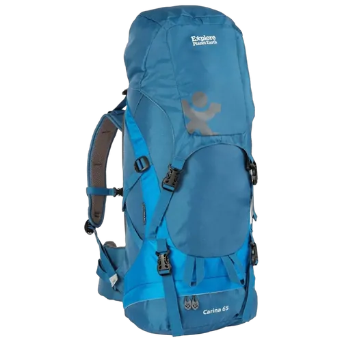 Explore Planet Earth Carina 65L Travel Bag Blue