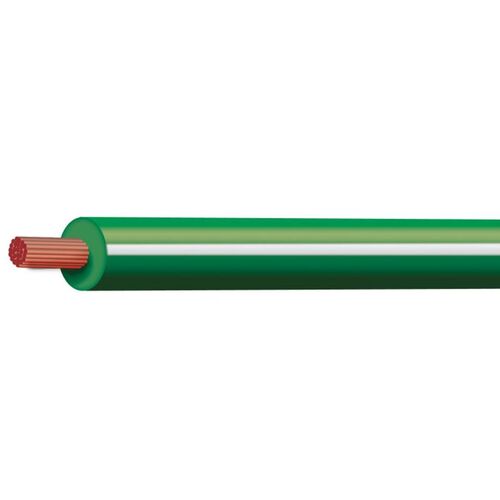 Green/White 4mm Trace Single Core 100M (Spooled Length)