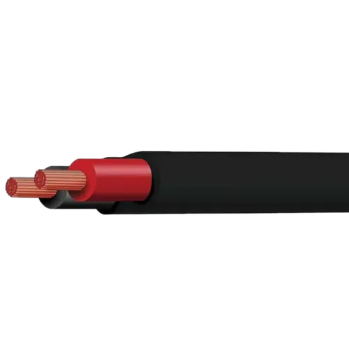 Black/Red 4mm Twin Core 500M Twin Sheath (Spooled Length)