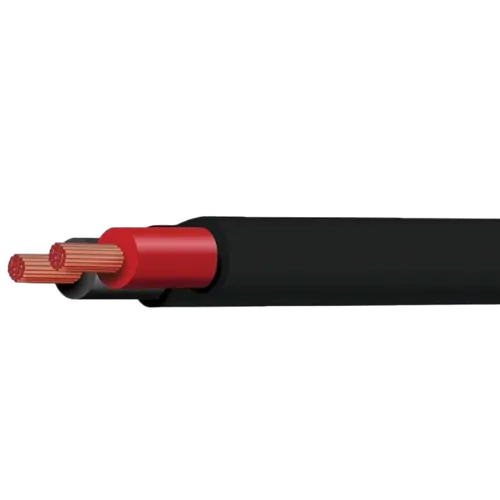 Black/Red 5mm Twin Core Twin Sheath (Sold Per Metre)