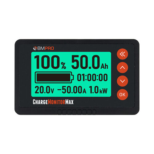 BMPRO Battery Monitor Rectangle Wired with Shunt 500A