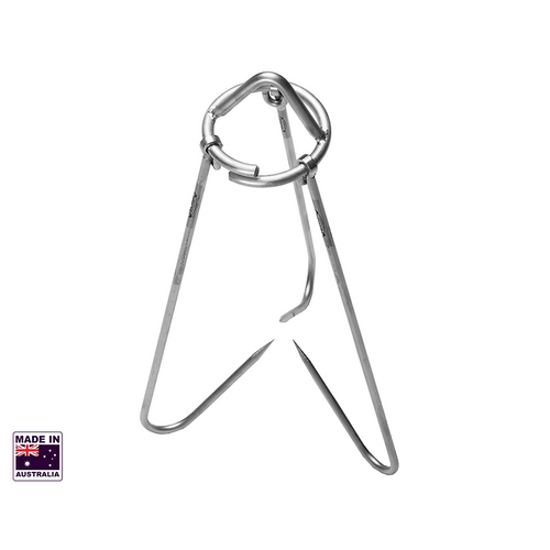 Hookem Standard Cliff Gaff - 3 X 6mm Hooks On Ring - Stainless Steel